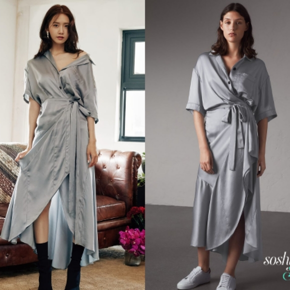 NWT Burberry 100% Silk Tie-waist Shirt Dress 4 - Picture 8 of 16